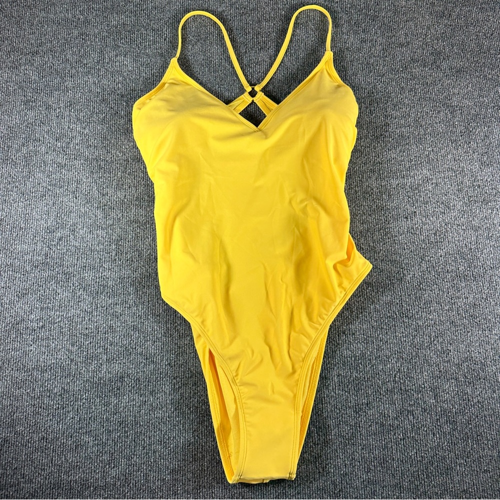 NEW Shade & Shore Vibrant Yellow Cheeky Swimsuit